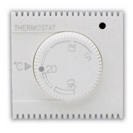 Domus S44 Termostato Elettronico con Manopola 230V NA+NC 5A 2 Moduli Bianco Lucido ICV-441085