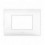 Placca Serie YOUNG 44 per Scatola Rettangolare 3 Moduli Bianco