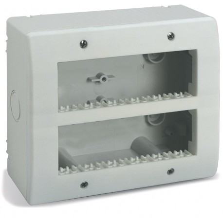 Contenitore Autoportante IP40 S44 per Minicanali 12 Moduli (6+6) Bianco ICV-44Q12VB