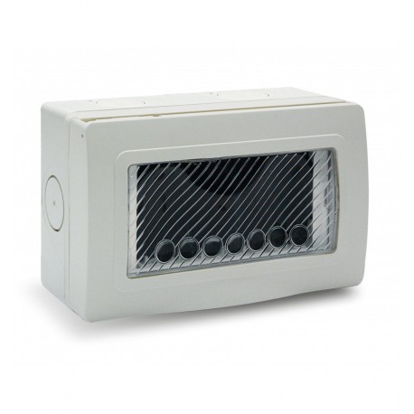Contenitore Autoportante Stagno IP55 per Tubo Sportello con Membrana Cedibile 4 Moduli Bianco ICV-44ST04B