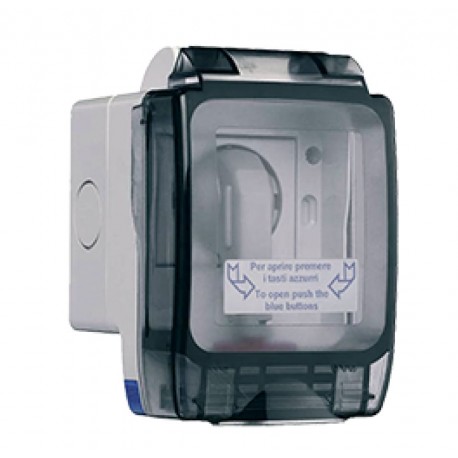 Contenitore Ave Seal IP56 con Schuko 10/16A Sportello Apribile ICV-45ST590/15TS