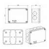 Scatola Rettangolare IP65 di Derivazione per Pareti Lisce 158x118