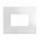 Placca Serie Smart44 in Metallo 3 Moduli Bianco Lucido