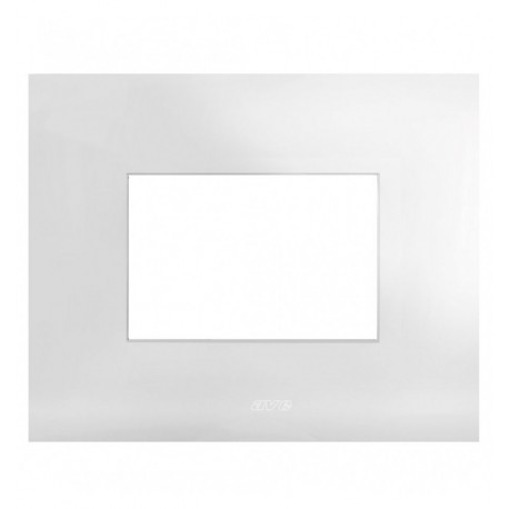 Placca Serie Smart44 in Metallo 3 Moduli Bianco ICV-44PSM3B