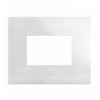 Placca Serie Smart44 in Metallo 3 Moduli Bianco ICV-44PSM3B