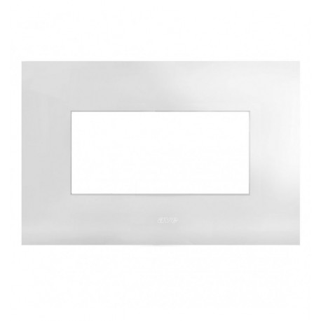 Placca Serie Smart44 in Metallo 4 Moduli Bianco ICV-44PSM4B