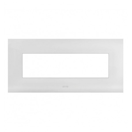 Placca Serie Smart44 in Metallo 7 Moduli Bianco ICV-44PSM7B