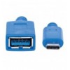 Cavo Superspeed USB A Femmina USB-C™ Maschio 15cm Blu ICOC MUSB31-CMAF02