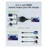 Switch 3 Porte HDMI 8K@60Hz Compatto