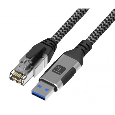 Cavo USB 3.0 Tipo A Maschio a Ethernet RJ45 Maschio 2m ICOC U3A-RJ45-020