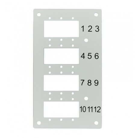 Pannello Frontale 12 Connessioni SC-Simplex LC-Duplex per Box Ottico I-CASE DIN-SPL12SCD2