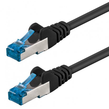 Cavo di Rete Patch in Rame Cat. 6A S/FTP LSZH 15 m Nero ICOC LS6A-150-BKG