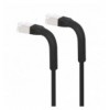 Cavo di rete Patch in Rame Cat. 6A F/FTP Pieghevole FlexiBoot Slim Nero 0,3 m