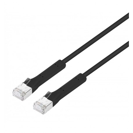 Cavo di rete Patch in Rame Cat. 6A F/FTP Pieghevole FlexiBoot Slim Nero 1 m ICOC F6A-BD-010B