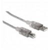 Cavo USB 2.0 A maschio/B maschio 1.8 m trasparente