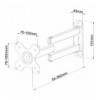 Supporto a Muro per TV LED LCD 13-30'' Full-Motion Nero