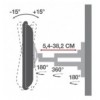 Supporto a Muro per TV LED LCD 19-37'' Full-Motion Nero