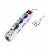 Multipresa 6 Posti Italiana Bipasso con 2 Prese USB Bianca IUPS-PCP-6I3SU