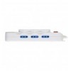 Multipresa 6 Posti Italiana Bipasso con 2 Prese USB Bianca