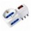 Adattatore con 2 Prese Bipasso e 1 Bipasso/Schuko con Spina 16A