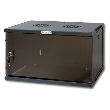 Armadio Rack 19'' a Muro 9U prof. 450 Nero Assemblato I-CASE ER-1009B45