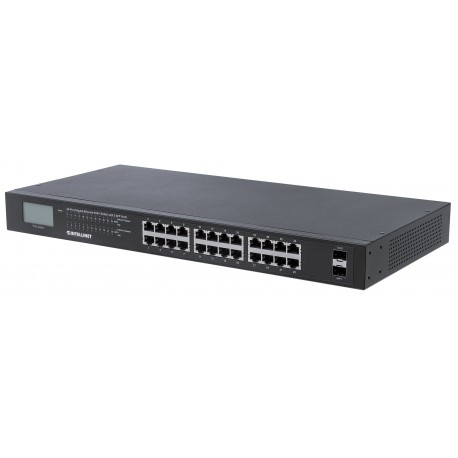 Gigabit Ethernet Switch 24 porte POE+ con 2 porte SFP I-SWHUB 24GPU
