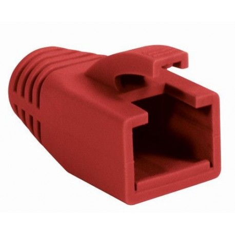 Copriconnettore per Plug RJ45 Cat.6 8mm Rosso IWP-CBOOT-RED8