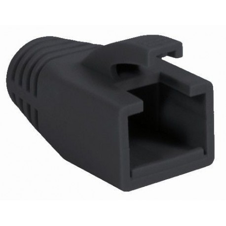 Copriconnettore per Plug RJ45 Cat.6 8mm Nero IWP-CBOOT-BLK8