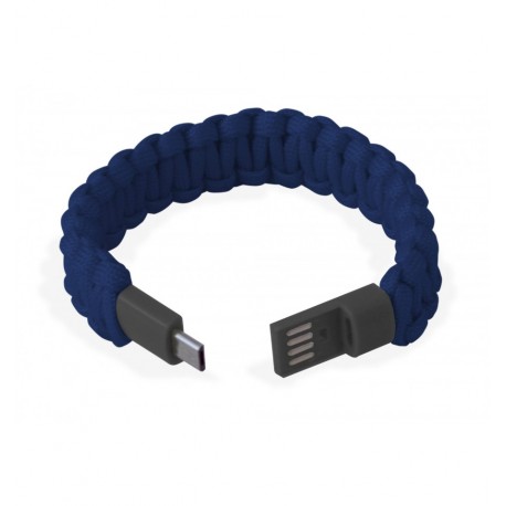 Bracciale Paracord con Micro USB Blu ICOC MUSB-BRACB