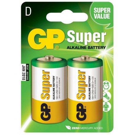 Blister 2 Batterie Torcia D GP Super IC-GP5501