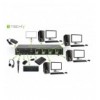 Switch KVM DisplayPort 1.2 e USB 2.0 4 porte con hub e audio