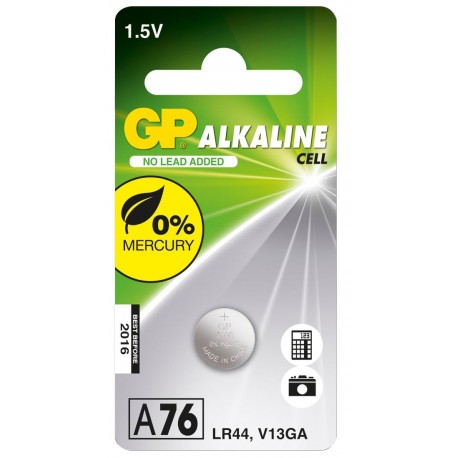 Blister 1 Batteria a bottone A76 LR44 IC-GP102002