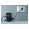 Alimentatore USB 2,1A da incasso con aggancio Keystone nero