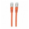 Cavo di rete Patch in rame Cat. 6A Arancione SFTP LSZH 1m