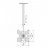 Staffa telescopica per installazione TV LED/LCD a soffitto