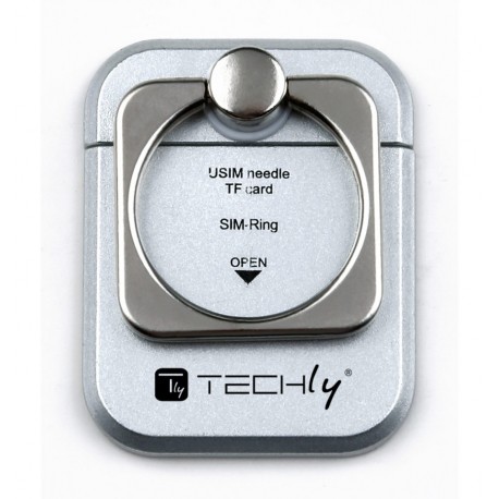 Anello e Supporto per Smartphone Silver I-SMART-RINGS