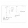 Supporto universale a soffitto per TV LED/LCD 37-70''