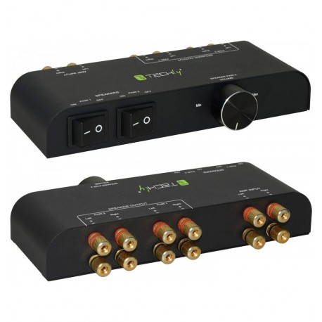 Commutatore audio per casse acustiche 2 vie con Terminali a banana IDATA AU-270