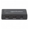 Splitter HDMI 4K UHD 3D con LED 4 vie