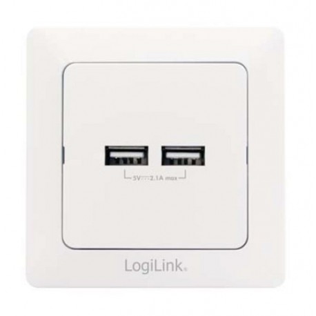 Presa a Muro 2 porte USB Bianco IPW-USB-W02U