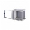 Armadio Rack 19'' a muro 16 unità sezione unica prof. 500mm Grigio