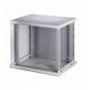 Armadio Rack 19'' a muro 16 unità sezione unica prof. 500mm Grigio