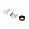 Kit Set 50 Viti 50 Dadi e 50 Rondelle per Montaggio Rack Silver