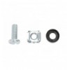 Kit Set 50 Viti 50 Dadi e 50 Rondelle per Montaggio Rack Silver