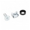 Kit Set 100 Viti, 100 Dadi e 100 Rondelle per Montaggio Rack Silver