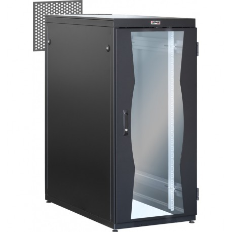Armadio NetRack 19'' 600x1000 27 Unità Nero Pannello Grigliato da Assemblare I-CASE FP-2710BKXVG