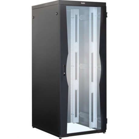 Armadio NetRack 19'' 800x1000 42 Unità Nero Porta Grigliata da Assemblare I-CASE FP-4218BKXG