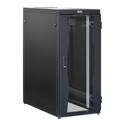 Armadio NetRack 19'' 600x1000 27 Unità Nero Porte Grigliate da Assemblare I-CASE FP-2710VTBK
