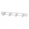 Pannello Passacavi 19'' 4 anelli in plastica 1U Grigio