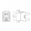 Frutto Keystone RJ45 UTP Cat.6 180° Bianco